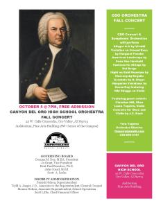 CDO Orchestra Concert Oct. 5